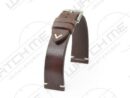 Sydney bruin met witte stiksels vintage rauw leer horlogeband-01