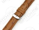 HELSINKI BROWN OSTRICH LEATHER WATCH STRAP
