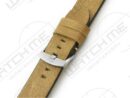 SENDAI GOLD BROWN RETRO LEATHER WATCH STRAP