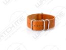 NATO VINTAGE COGNAC RAW LEATHER WATCH STRAP