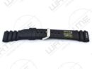 ATLANTIC ZWART WATERDICHT RUBBER HORLOGEBAND