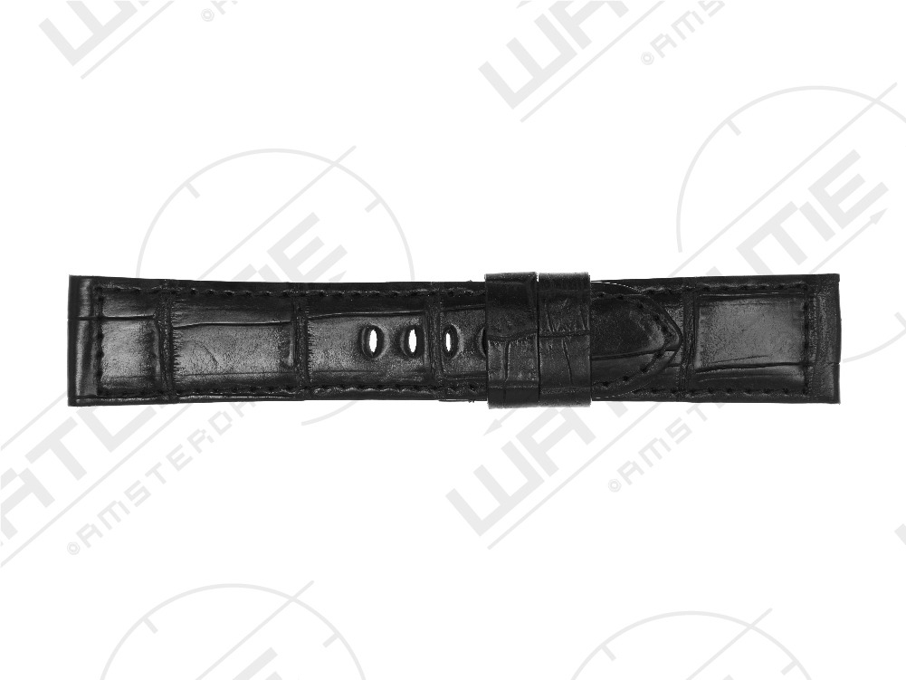 OFFICINE PANERAI ALLIGATOR BLACK LEATHER MATT WATCH STRAP