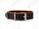 NATO PREMIUM BLACK&ORANGE WATCH STRAP