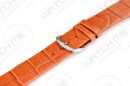 LOUISIANA PLAT RUNDLEDER CROCO COGNAC