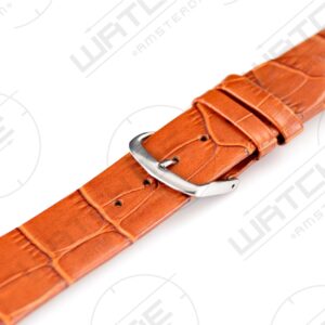 LOUISIANA PLAT RUNDLEDER CROCO COGNAC