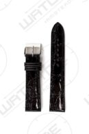 CROCODILE LEATHER BLACK SHINY
