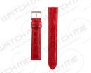 REAL CROCODILE LEATHER STITCHED BAND SHINY RED XL