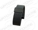MESH MILANESE GLANS STALEN ZWART PVD BAND